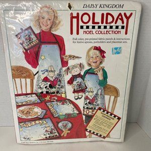 Daisy Kingdom 1990 Holiday Noel‎ Collection aprons potholder  panels kit 3405
